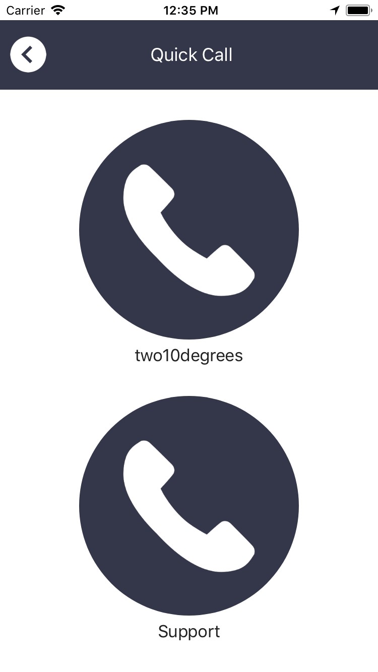 Quick Call buttons
