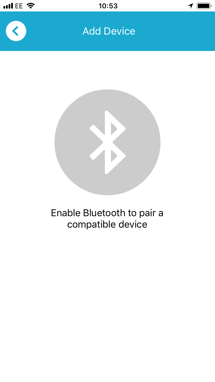 Enable Bluetooth warning