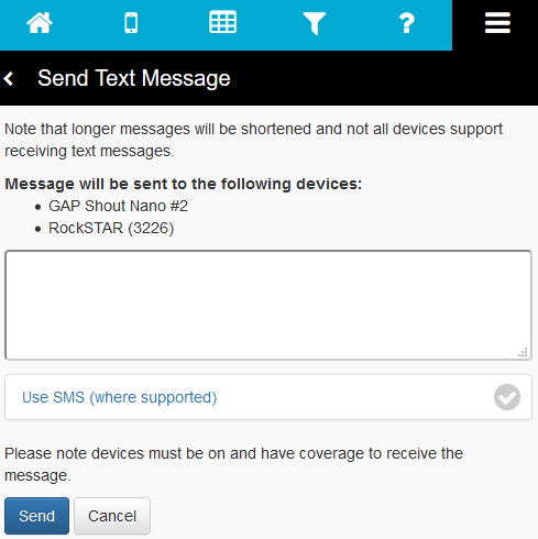Send text message to group